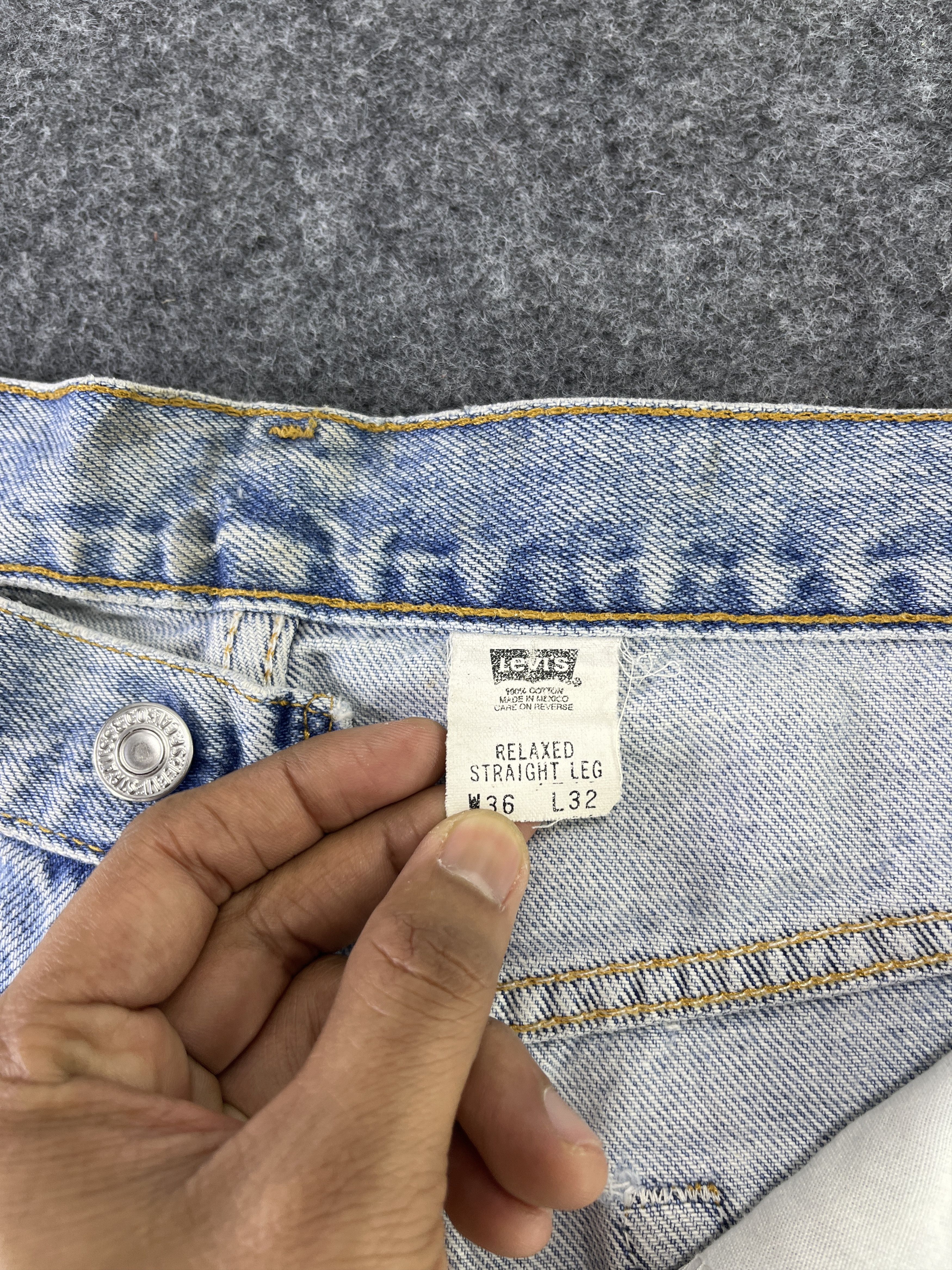 Levi's × Vintage Vintage Levis 901 Light Wash Jeans - J764 Size US 36 / EU 52 - 7 Thumbnail