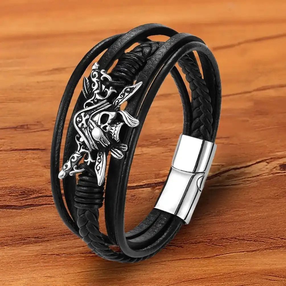 Jewelry Pirate Braided Black Bracelets Size ONE SIZE - 2 Thumbnail