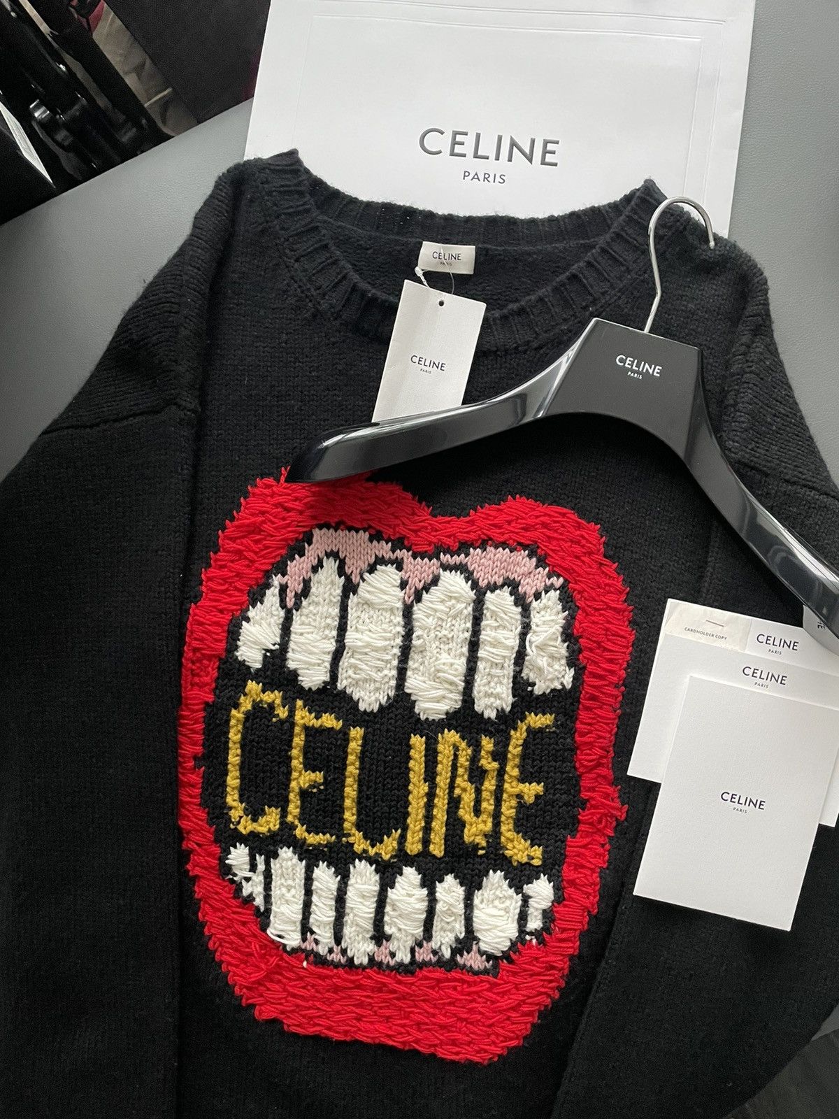 Celine × Hedi Slimane Celine by Hedi Slimane Dancing Kid Sweater Super Runway Size US XL / EU 56 / 4 - 1 Thumbnail