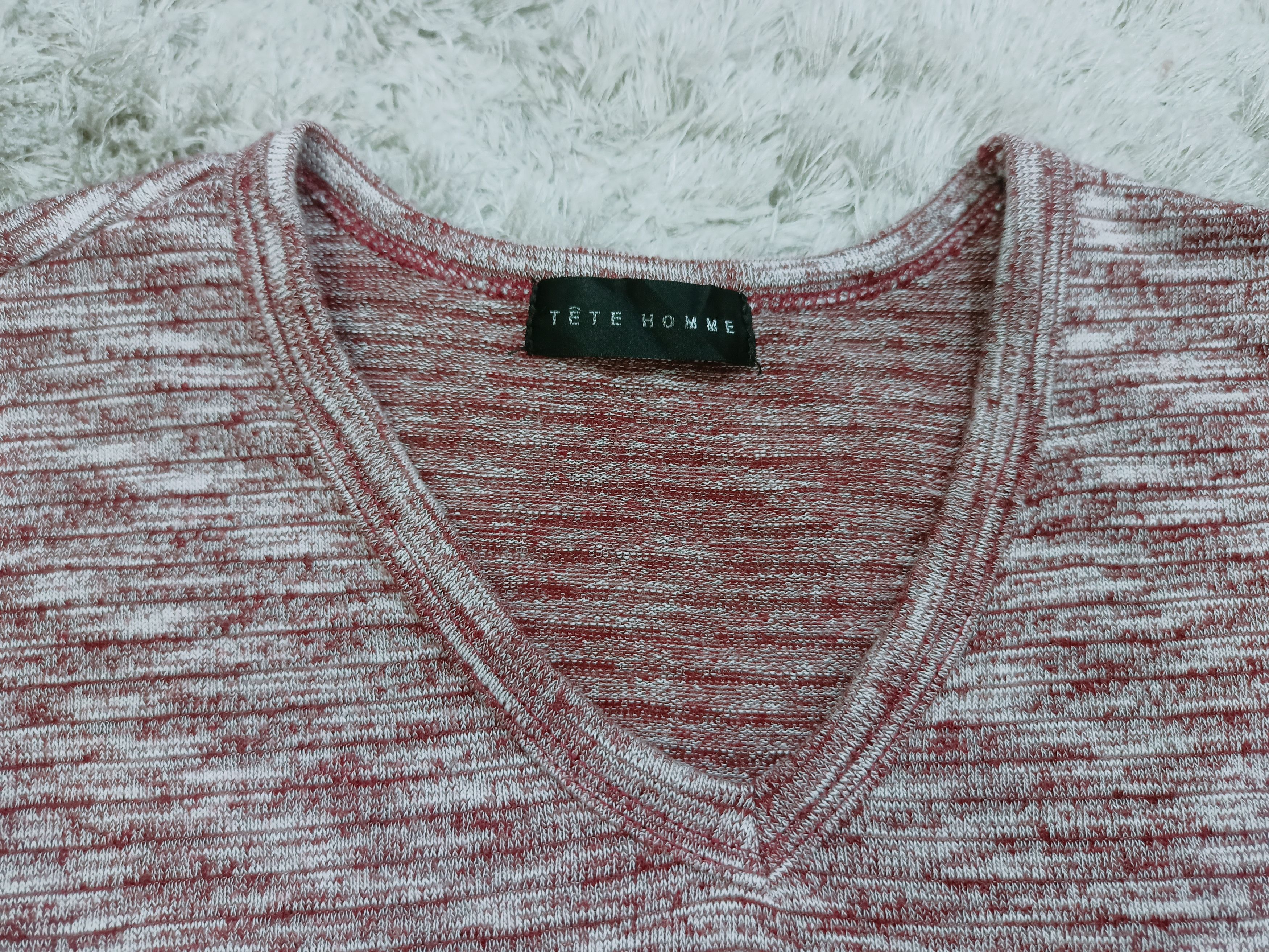 Issey Miyake TETE HOMME V-NECK PLAIN TEE Size US S / EU 44-46 / 1 - 2 Thumbnail