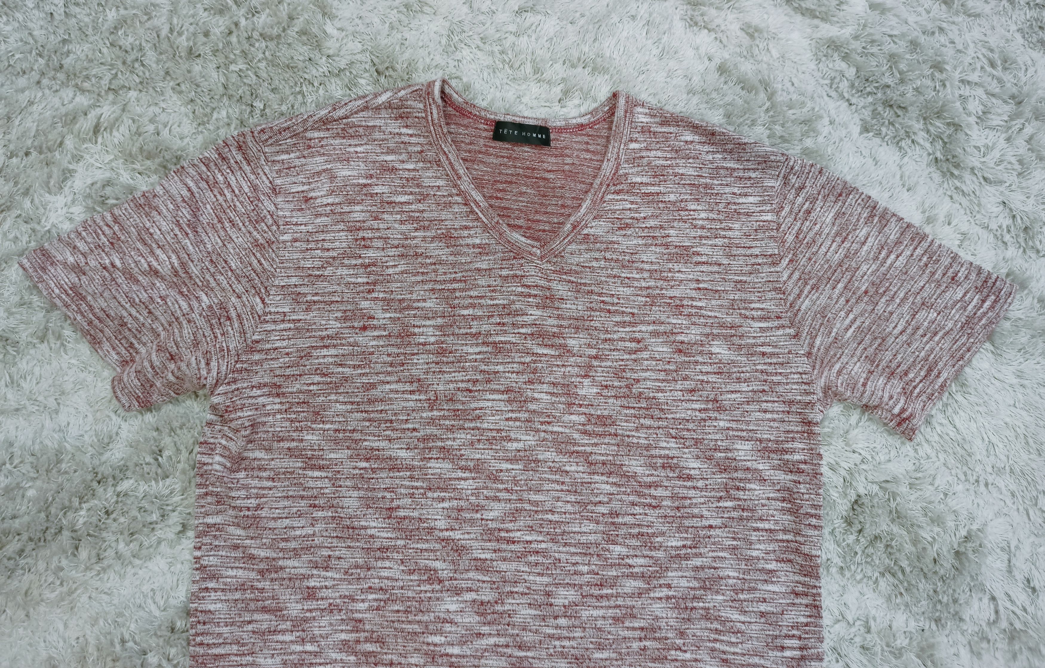 Issey Miyake TETE HOMME V-NECK PLAIN TEE Size US S / EU 44-46 / 1 - 8 Thumbnail