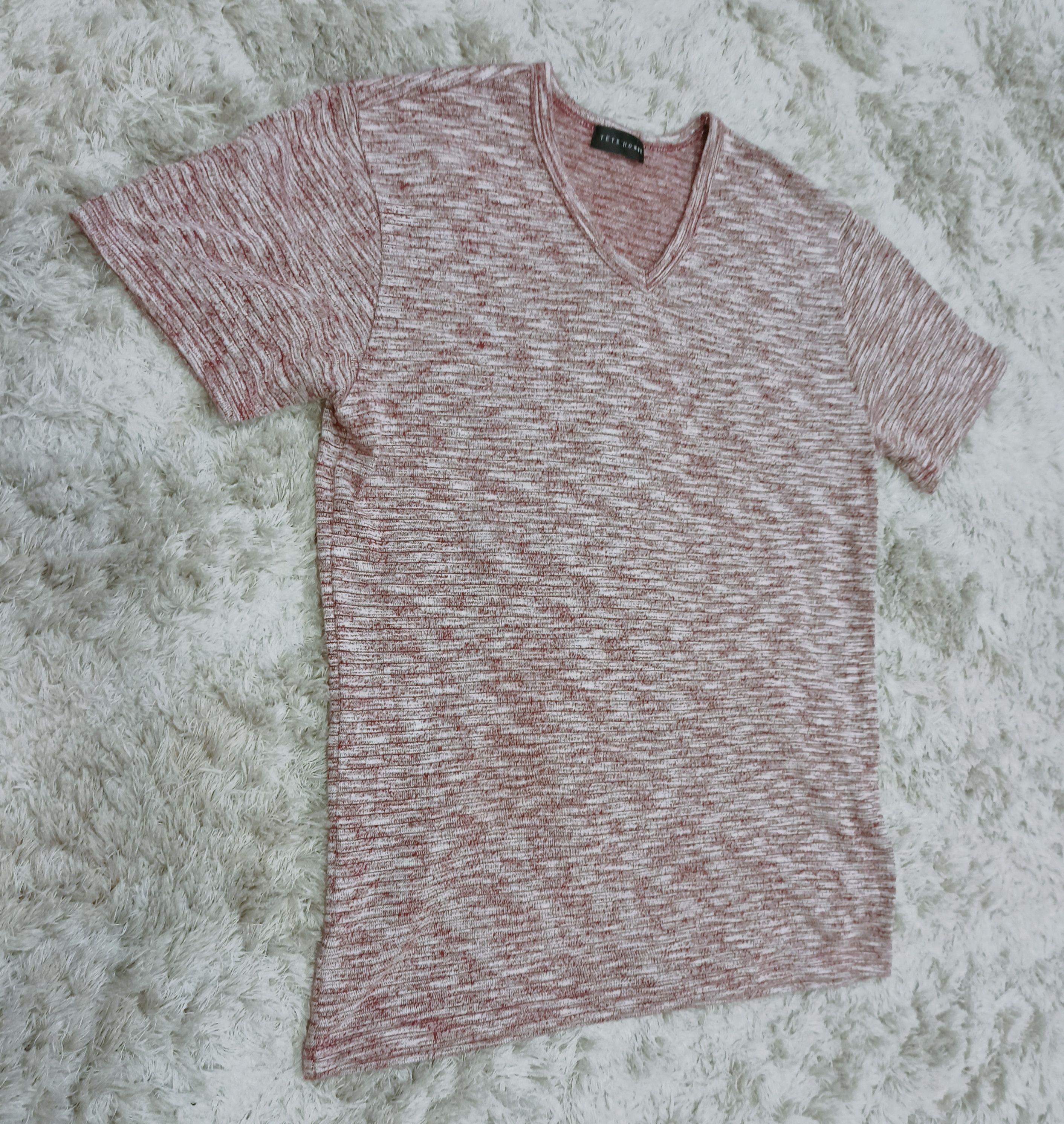 Issey Miyake TETE HOMME V-NECK PLAIN TEE Size US S / EU 44-46 / 1 - 7 Thumbnail
