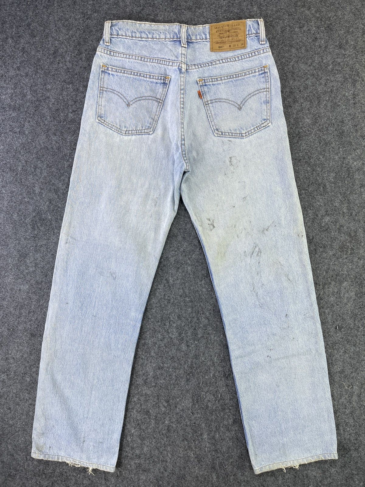 Levi's 90s Vintage Levis 607 Light Wash Jeans- J785 Size US 30 / EU 46 - 2 Thumbnail