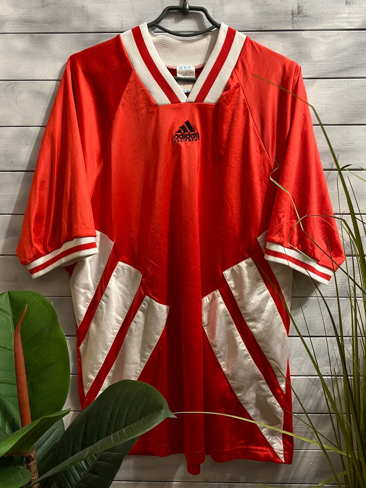 Pre-owned Adidas X Soccer Jersey Vintage Adidas Equipment Centr Logo T-shirt In Red