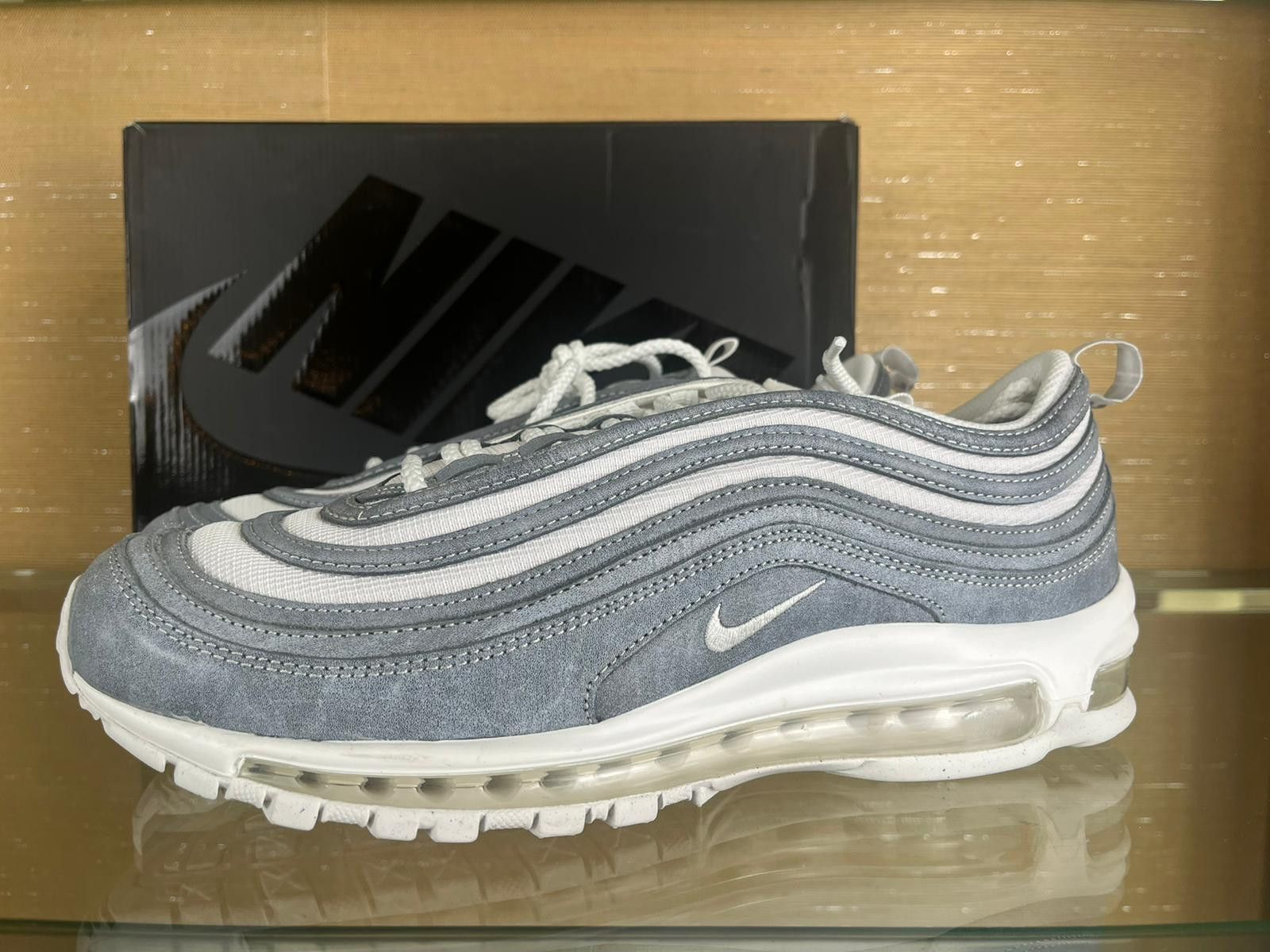 Comme des Garcons × Nike CDG Airmax 97 Sneakers in Blue Silver White Size US 8 / EU 41 - 14 Thumbnail