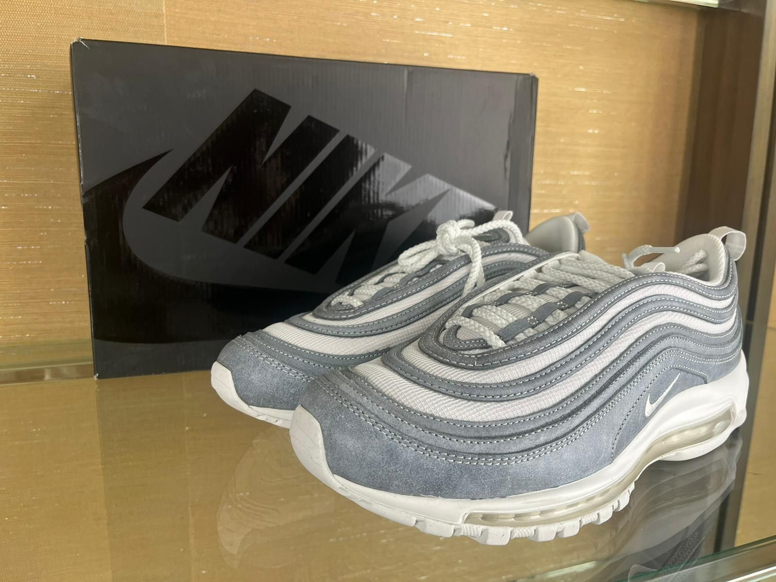 Comme des Garcons × Nike CDG Airmax 97 Sneakers in Blue Silver White Size US 8 / EU 41 - 16 Thumbnail