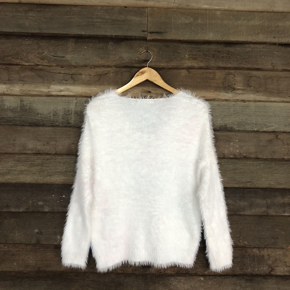 Japanese Brand Archives White Mohair Soft Fur Shag Shaggy Knitwear #c1164 Size M / US 6-8 / IT 42-44 - 11 Thumbnail