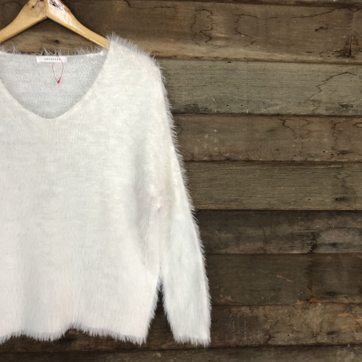 Japanese Brand Archives White Mohair Soft Fur Shag Shaggy Knitwear #c1164 Size M / US 6-8 / IT 42-44 - 5 Thumbnail