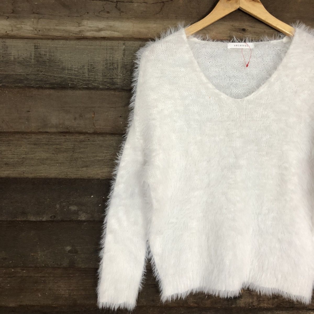 Japanese Brand Archives White Mohair Soft Fur Shag Shaggy Knitwear #c1164 Size M / US 6-8 / IT 42-44 - 7 Thumbnail