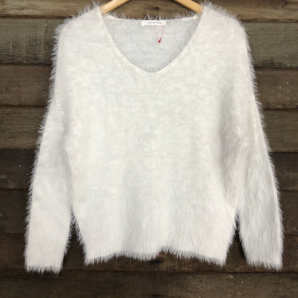 Japanese Brand Archives White Mohair Soft Fur Shag Shaggy Knitwear #c1164 Size M / US 6-8 / IT 42-44 - 8 Thumbnail