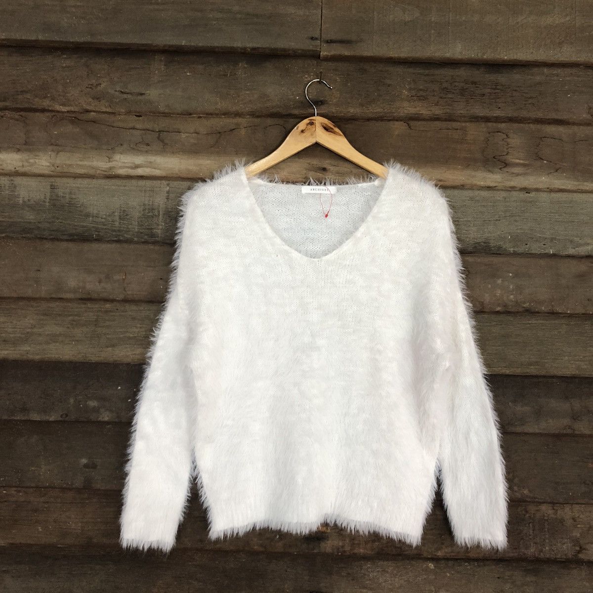 Japanese Brand Archives White Mohair Soft Fur Shag Shaggy Knitwear #c1164 Size M / US 6-8 / IT 42-44 - 3 Thumbnail