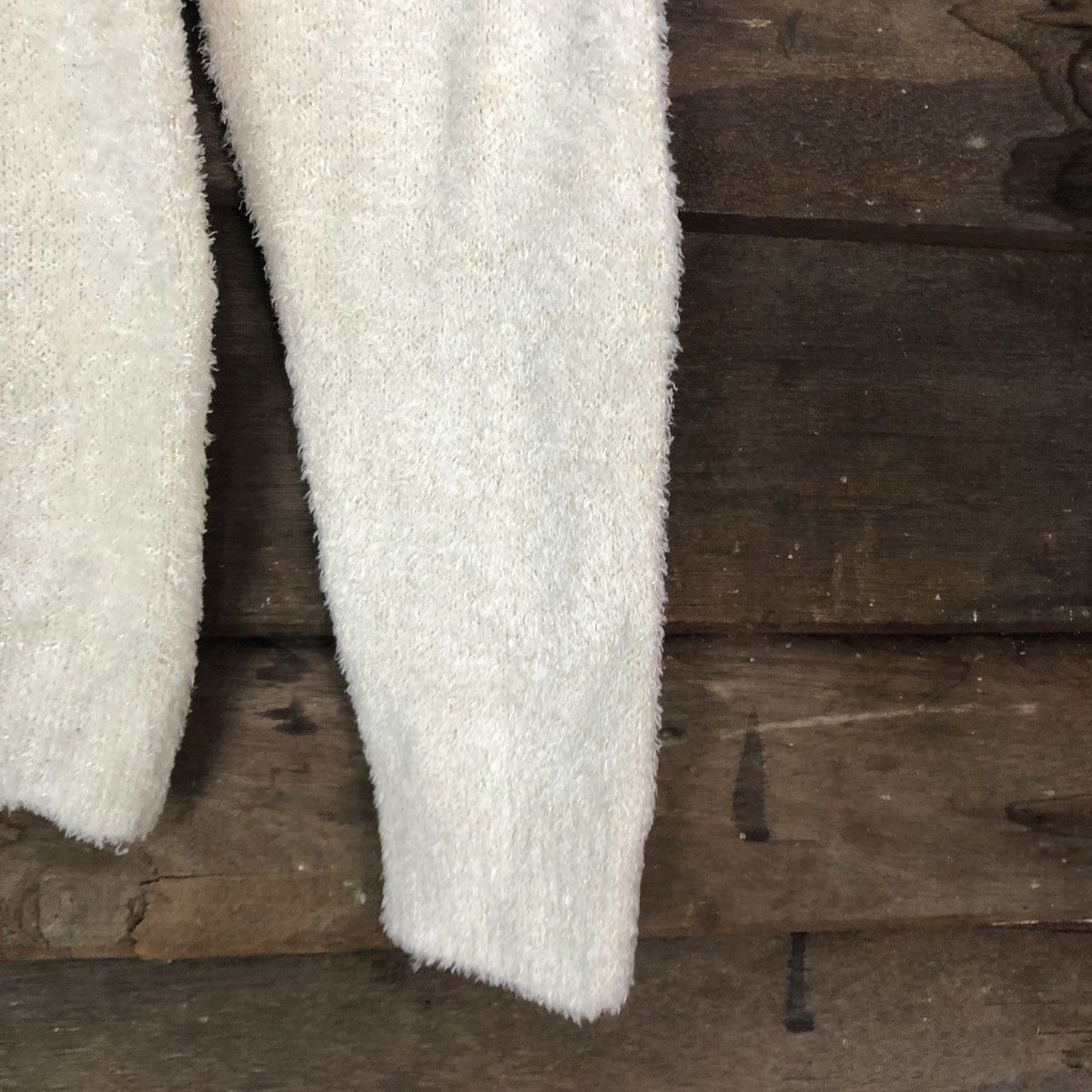 Japanese Brand Sorridere White Mohair Soft Fur Shag Shaggy Knitwear #c1165 Size S / US 4 / IT 40 - 4 Thumbnail