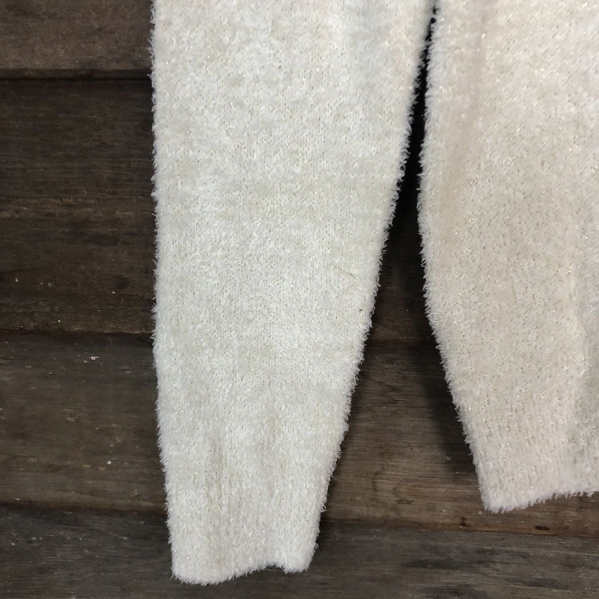Japanese Brand Sorridere White Mohair Soft Fur Shag Shaggy Knitwear #c1165 Size S / US 4 / IT 40 - 6 Thumbnail