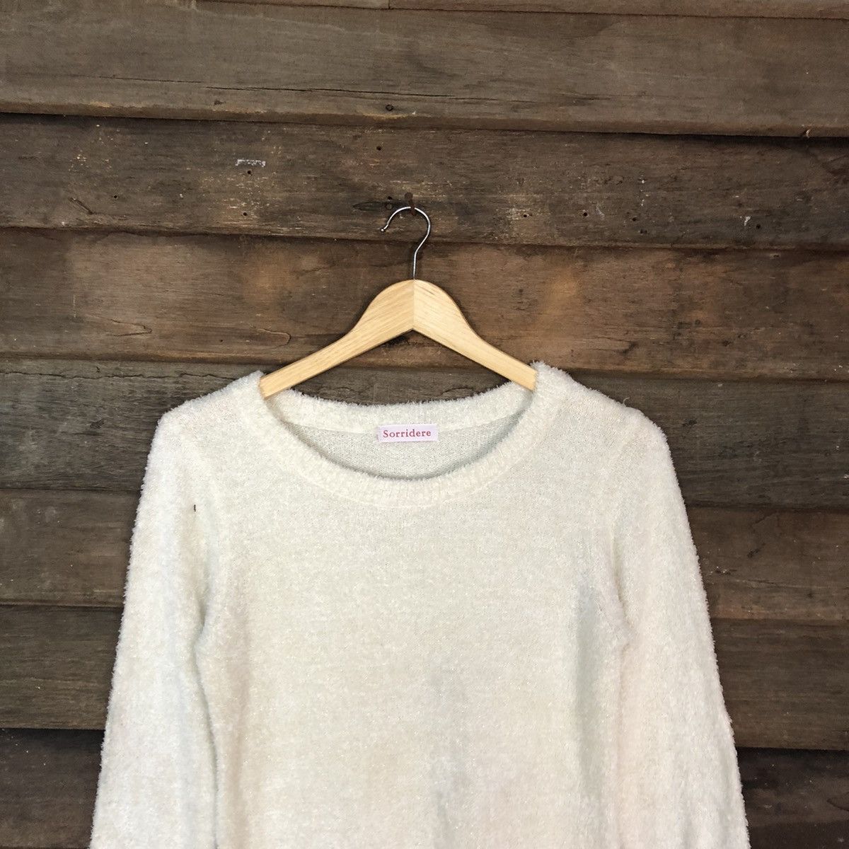 Japanese Brand Sorridere White Mohair Soft Fur Shag Shaggy Knitwear #c1165 Size S / US 4 / IT 40 - 9 Thumbnail