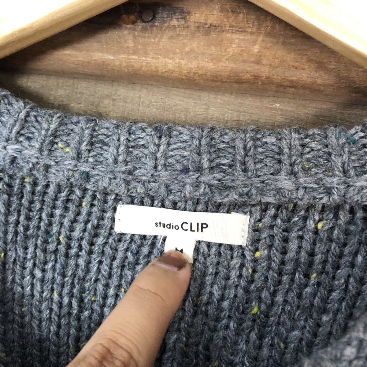 Aran Isles Knitwear × Japanese Brand × Vintage Studio Clip Grey Knitwear #5700 Size M / US 6-8 / IT 42-44 - 9 Thumbnail