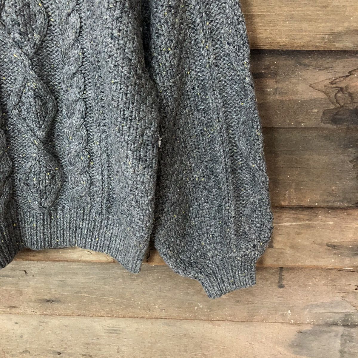 Aran Isles Knitwear × Japanese Brand × Vintage Studio Clip Grey Knitwear #5700 Size M / US 6-8 / IT 42-44 - 5 Thumbnail