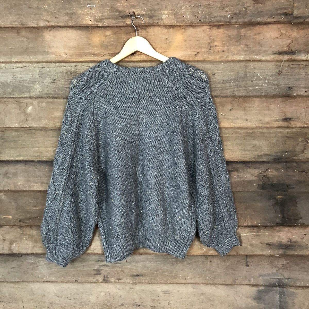 Aran Isles Knitwear × Japanese Brand × Vintage Studio Clip Grey Knitwear #5700 Size M / US 6-8 / IT 42-44 - 11 Thumbnail