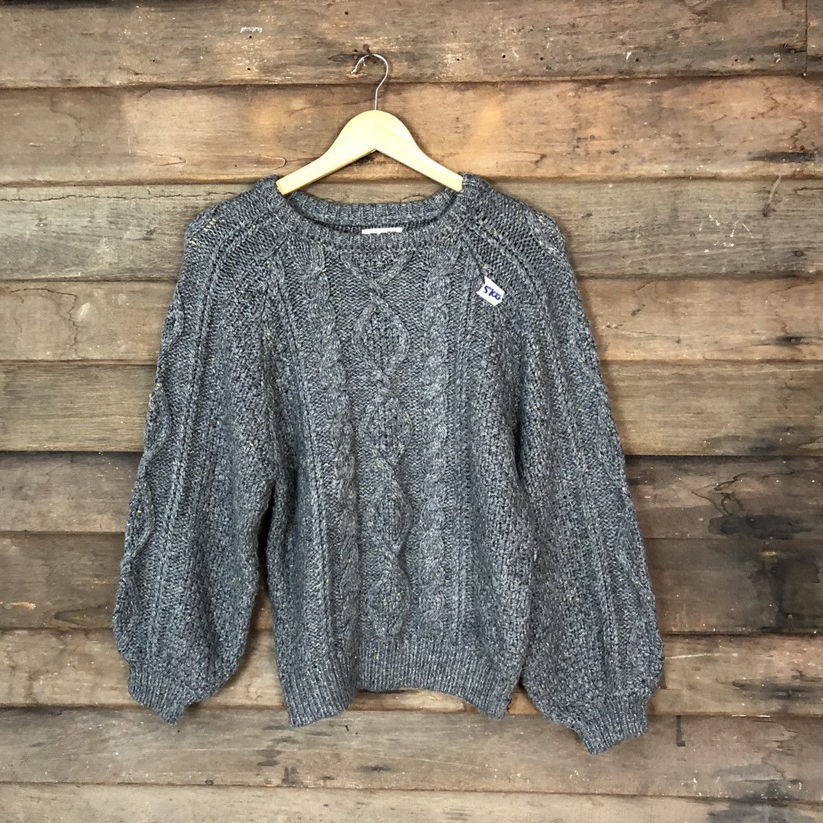 Aran Isles Knitwear × Japanese Brand × Vintage Studio Clip Grey Knitwear #5700 Size M / US 6-8 / IT 42-44 - 1 Thumbnail