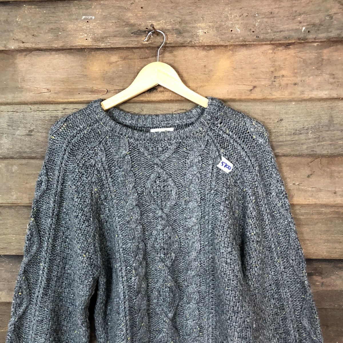 Aran Isles Knitwear × Japanese Brand × Vintage Studio Clip Grey Knitwear #5700 Size M / US 6-8 / IT 42-44 - 2 Thumbnail