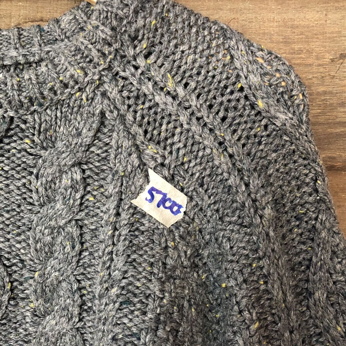 Aran Isles Knitwear × Japanese Brand × Vintage Studio Clip Grey Knitwear #5700 Size M / US 6-8 / IT 42-44 - 7 Thumbnail