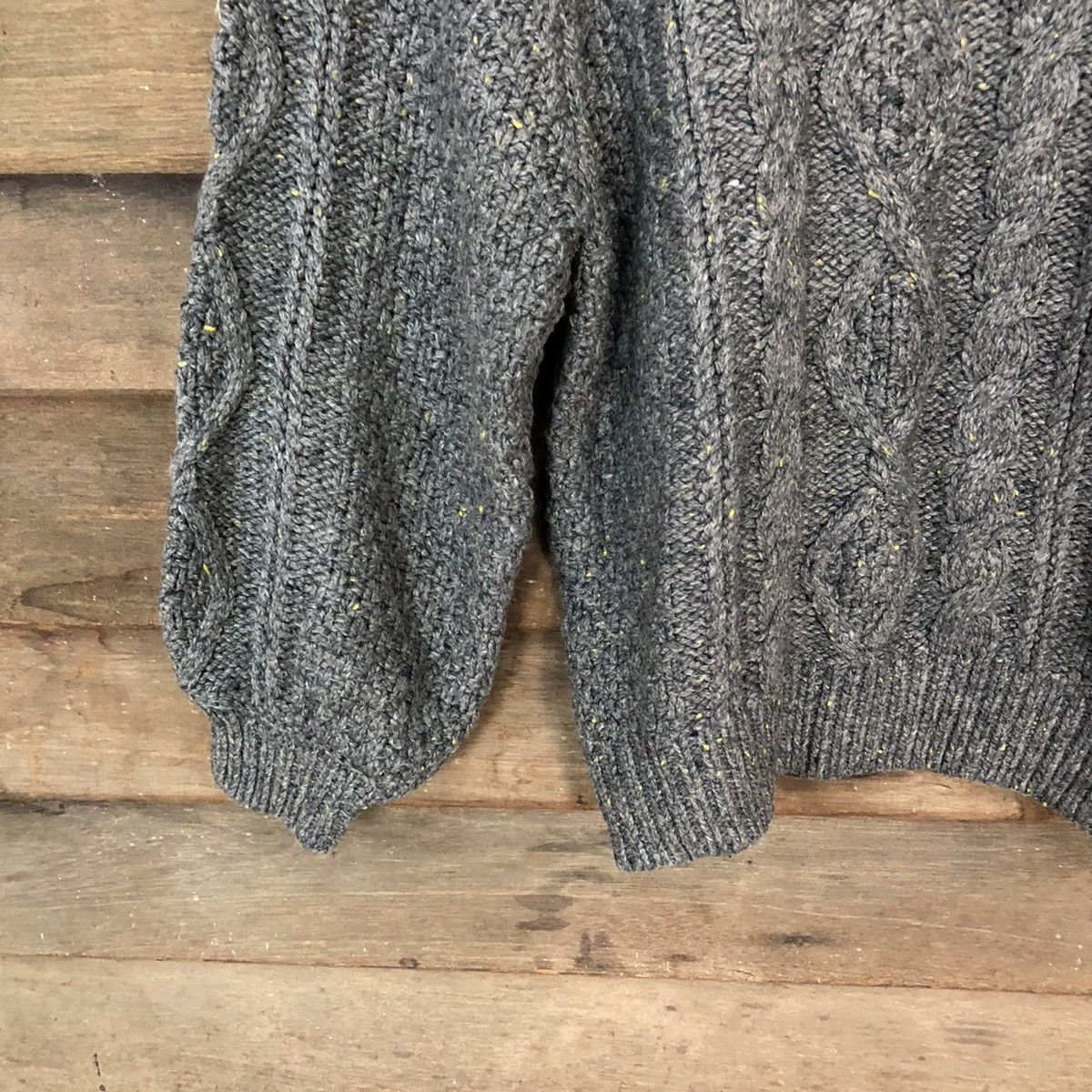 Aran Isles Knitwear × Japanese Brand × Vintage Studio Clip Grey Knitwear #5700 Size M / US 6-8 / IT 42-44 - 4 Thumbnail