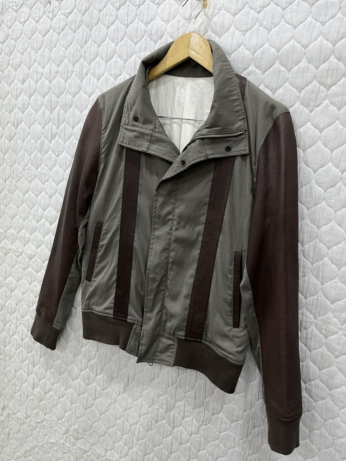 Davit Meursault Japan (Vvv). DAVIT MEURSAULT JAPAN LEATHER COTTON SAMPLE JACKET Size US S / EU 44-46 / 1 - 3 Thumbnail