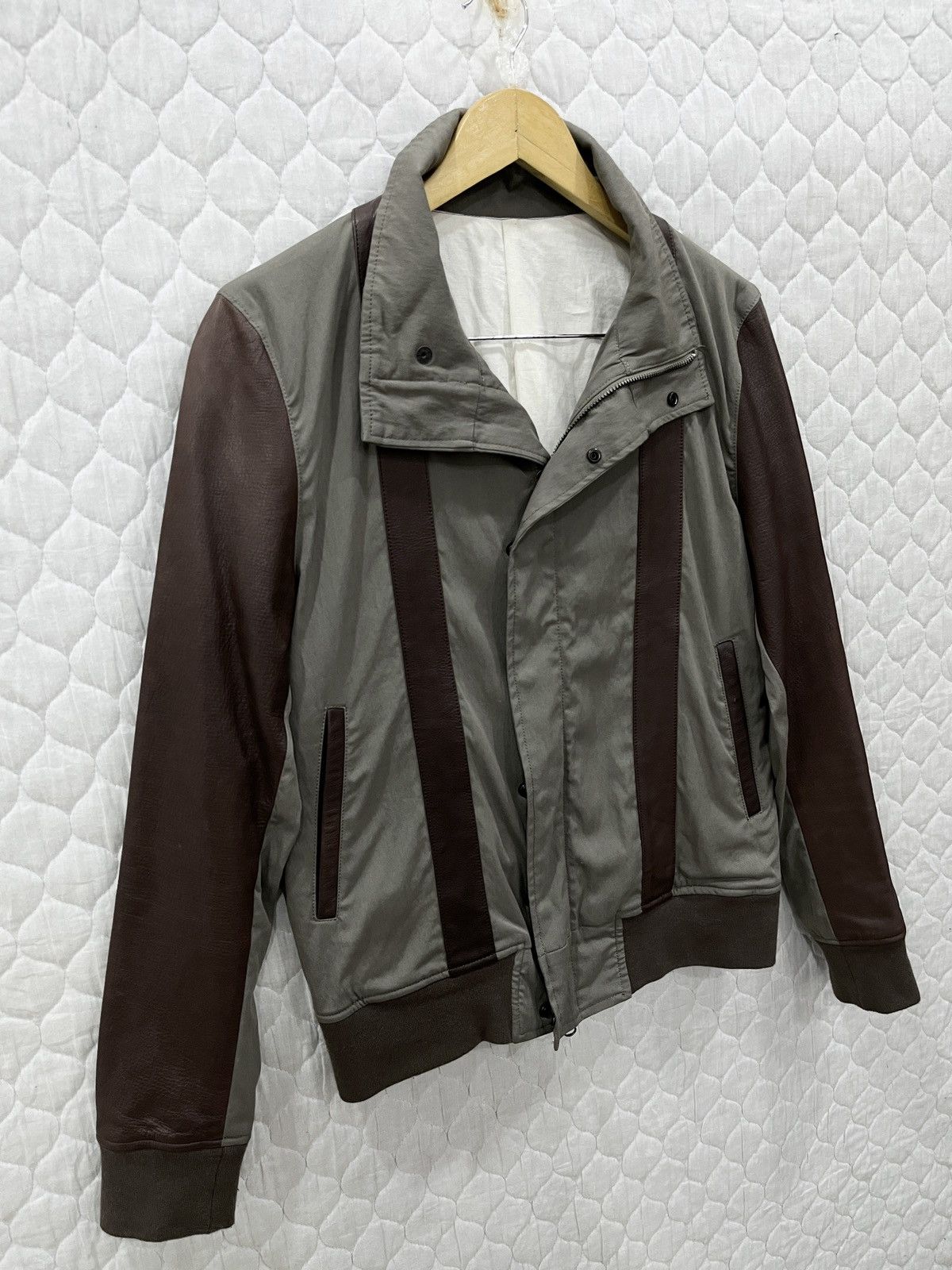 Davit Meursault Japan (Vvv). DAVIT MEURSAULT JAPAN LEATHER COTTON SAMPLE JACKET Size US S / EU 44-46 / 1 - 4 Thumbnail