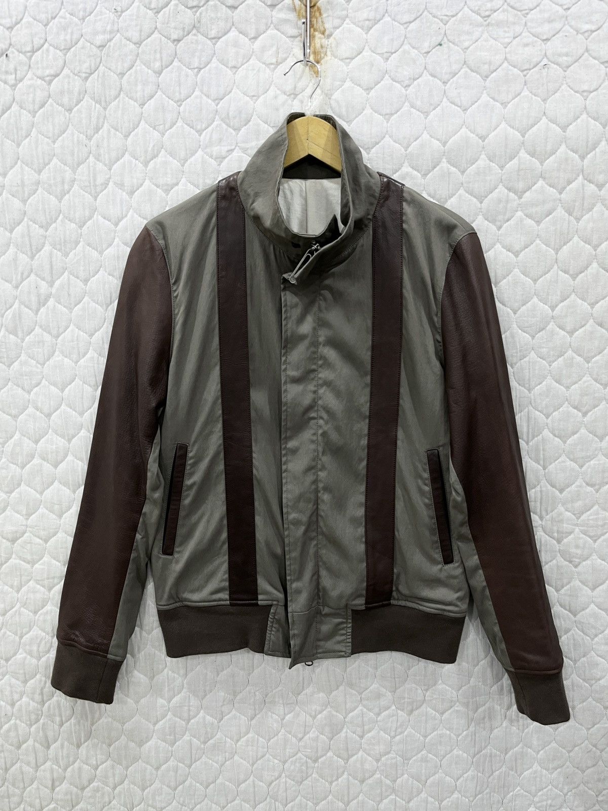 Davit Meursault Japan (Vvv). DAVIT MEURSAULT JAPAN LEATHER COTTON SAMPLE JACKET Size US S / EU 44-46 / 1 - 2 Thumbnail