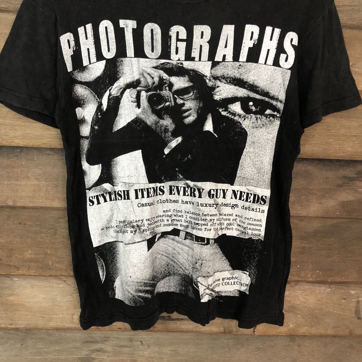 Japanese Brand D Photograph Black Short Sleeve Shirt #c1182 Size M / US 6-8 / IT 42-44 - 6 Thumbnail