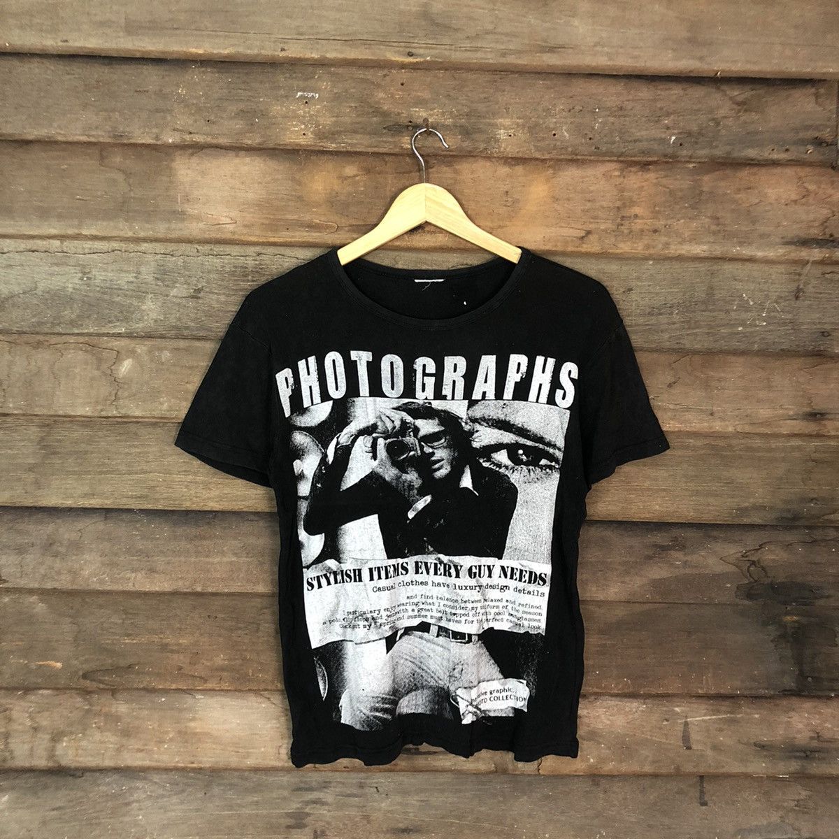 Japanese Brand D Photograph Black Short Sleeve Shirt #c1182 Size M / US 6-8 / IT 42-44 - 1 Thumbnail
