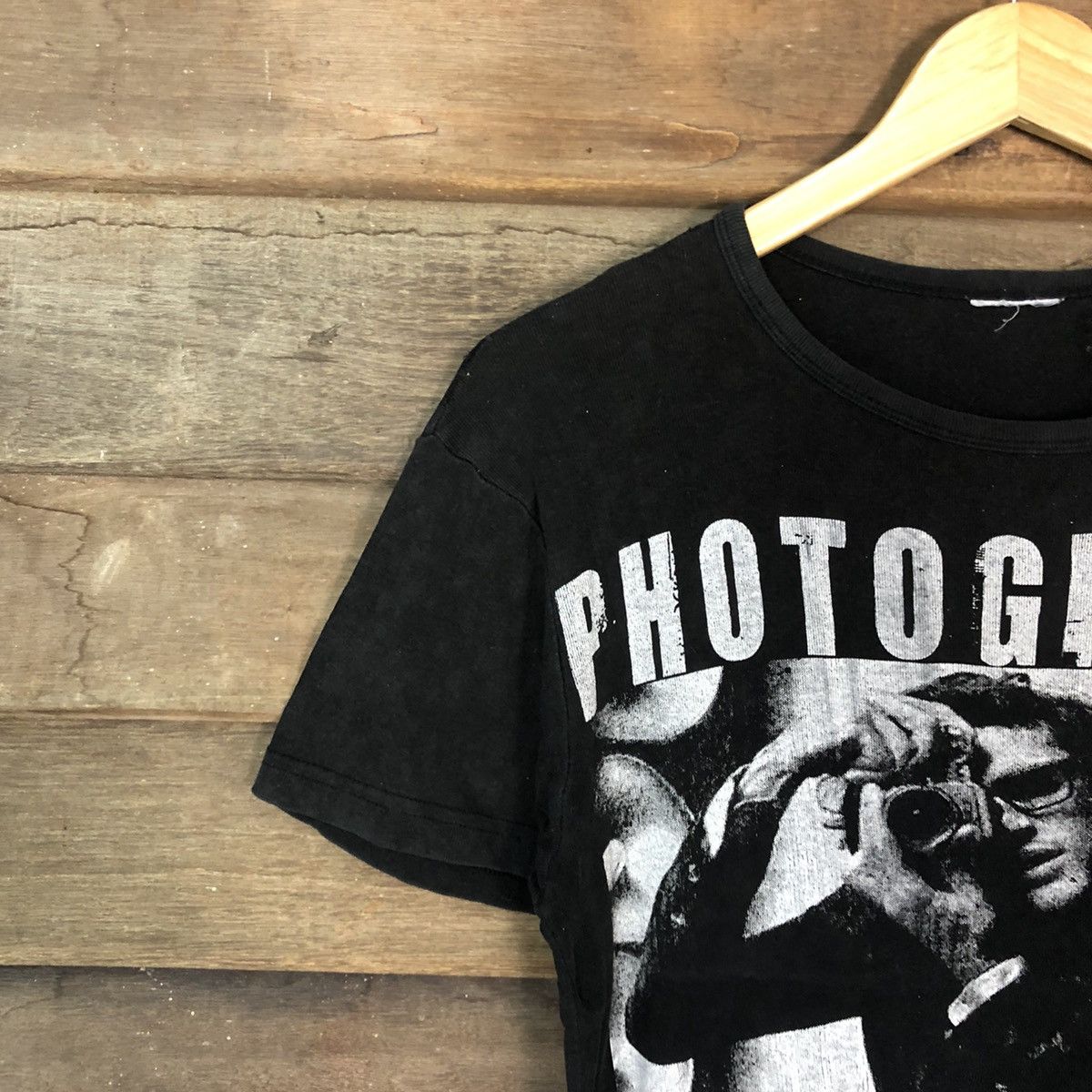 Japanese Brand D Photograph Black Short Sleeve Shirt #c1182 Size M / US 6-8 / IT 42-44 - 5 Thumbnail