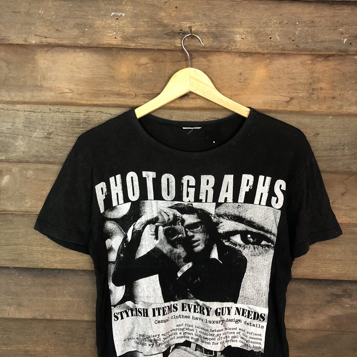 Japanese Brand D Photograph Black Short Sleeve Shirt #c1182 Size M / US 6-8 / IT 42-44 - 7 Thumbnail