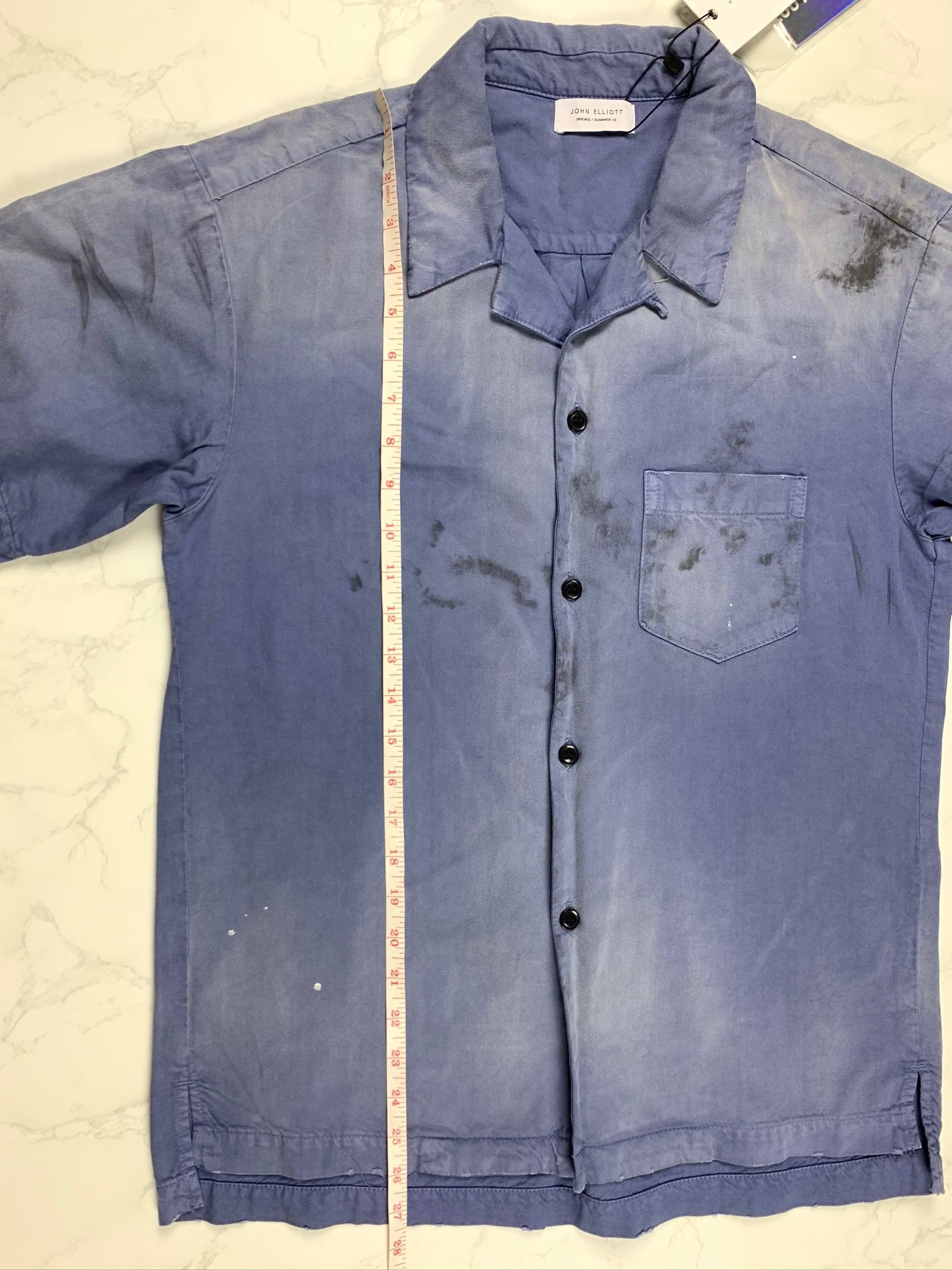 John Elliott John Elliott Petrol Button Up Shirt Size US S / EU 44-46 / 1 - 5 Thumbnail