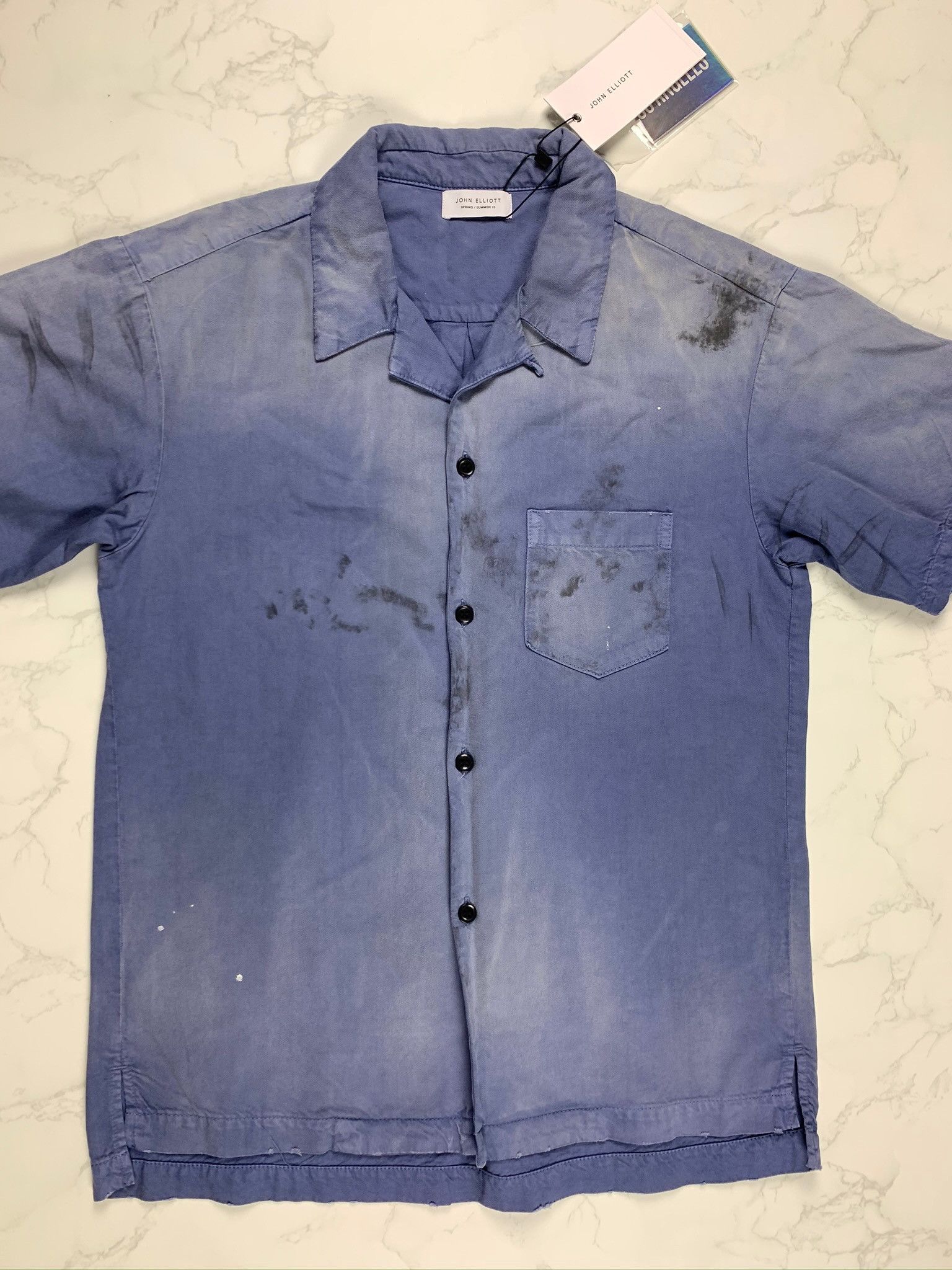 John Elliott John Elliott Petrol Button Up Shirt Size US S / EU 44-46 / 1 - 7 Thumbnail