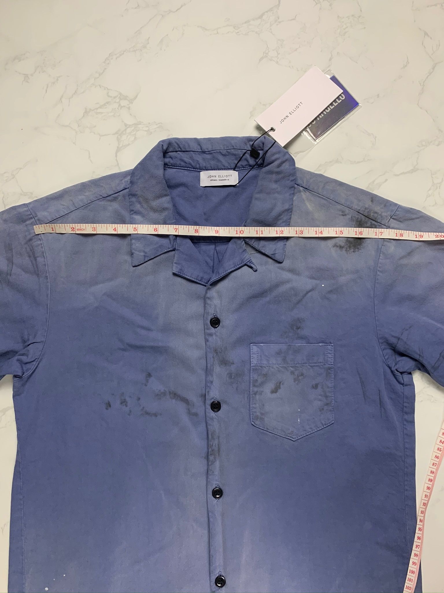 John Elliott John Elliott Petrol Button Up Shirt Size US S / EU 44-46 / 1 - 6 Thumbnail
