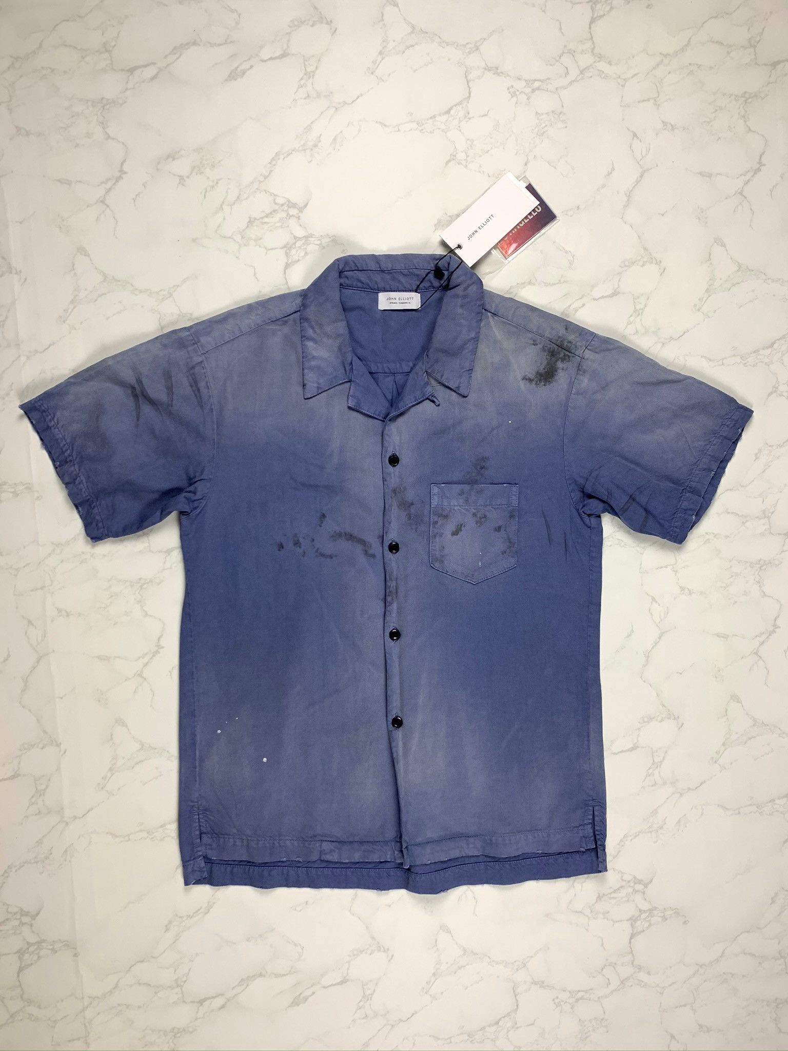 John Elliott John Elliott Petrol Button Up Shirt Size US S / EU 44-46 / 1 - 2 Thumbnail