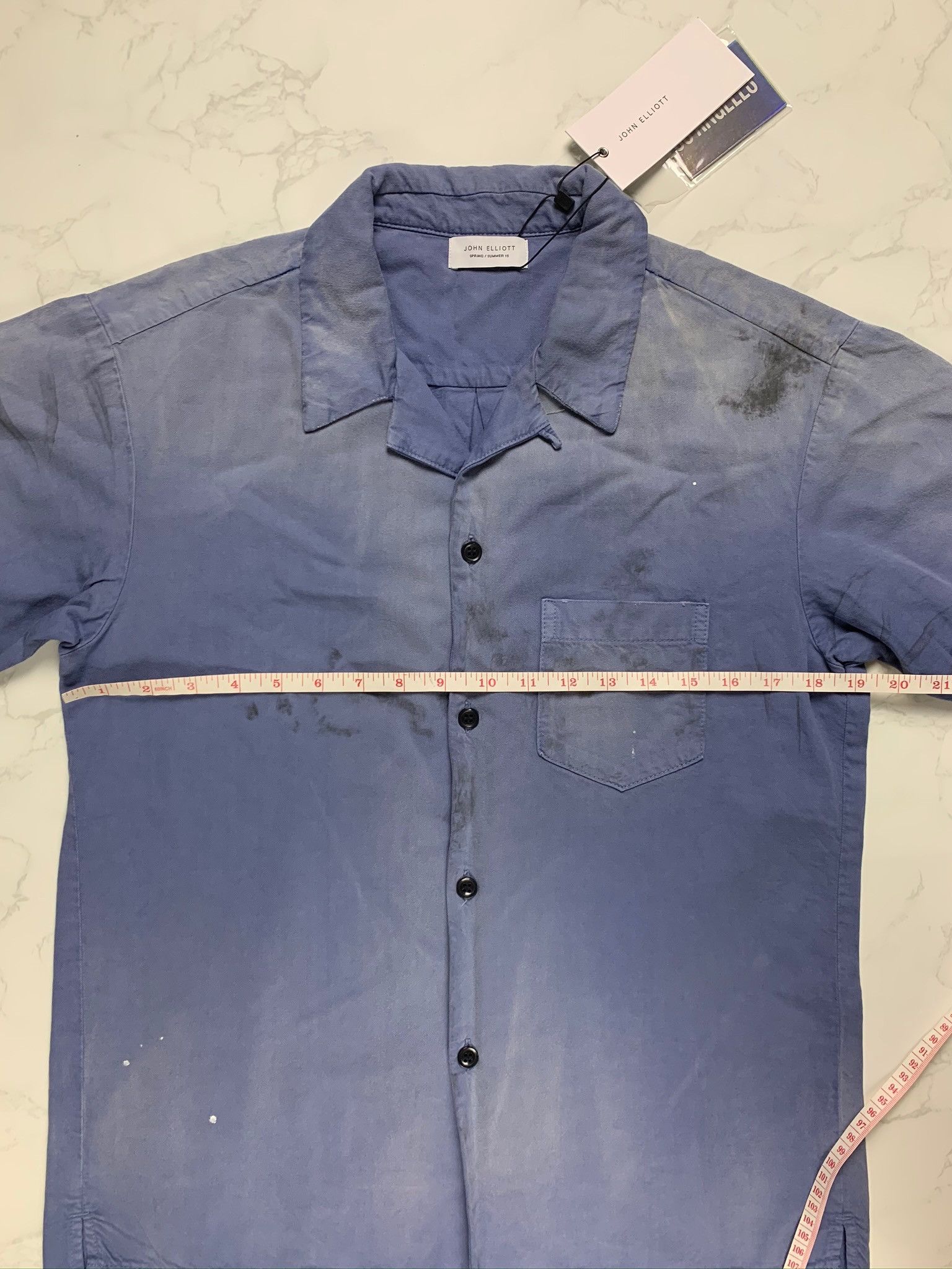 John Elliott John Elliott Petrol Button Up Shirt Size US S / EU 44-46 / 1 - 4 Thumbnail
