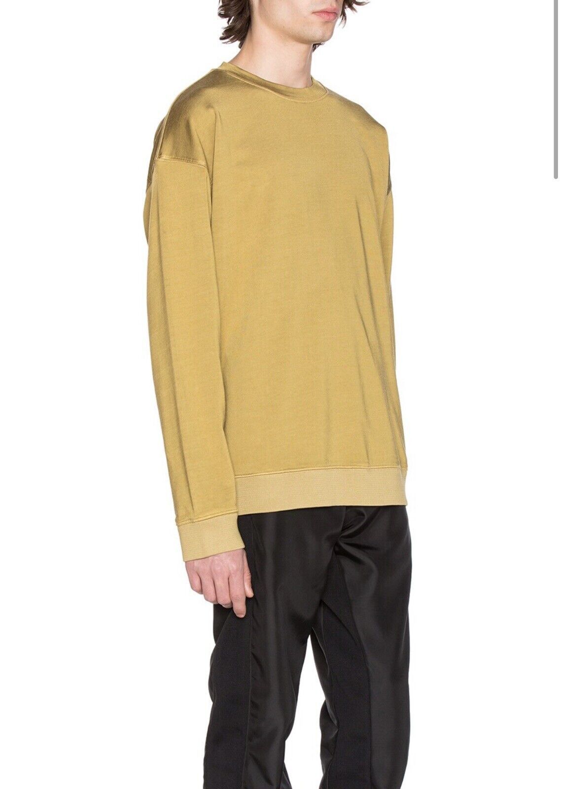 image of Yeezy Season 3 Military Dust Sweatshirt in Military Gold, Men's (Size XS)