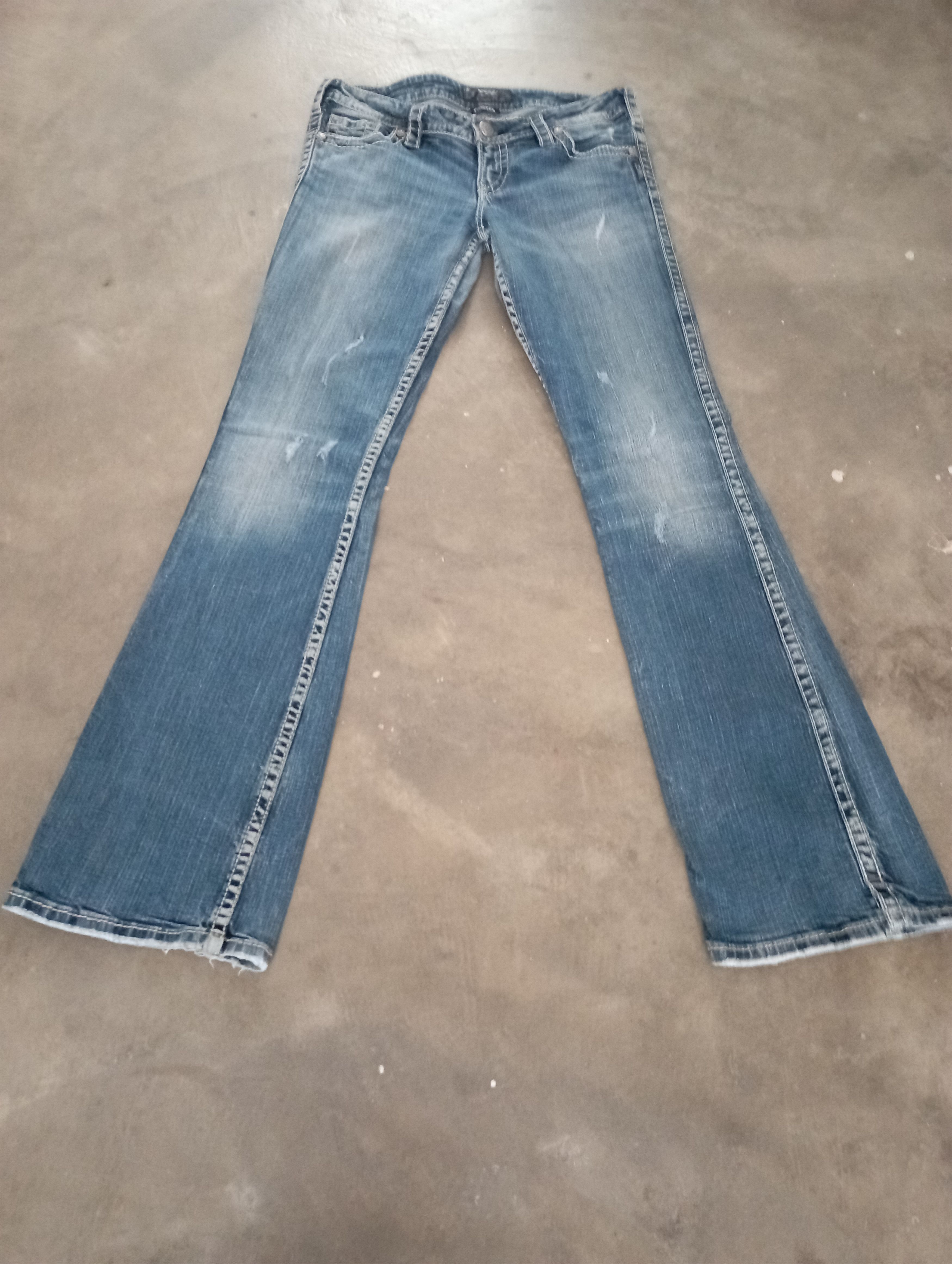 Hysteric Glamour Flare Jeans Silver Twisted Jeans | Grailed