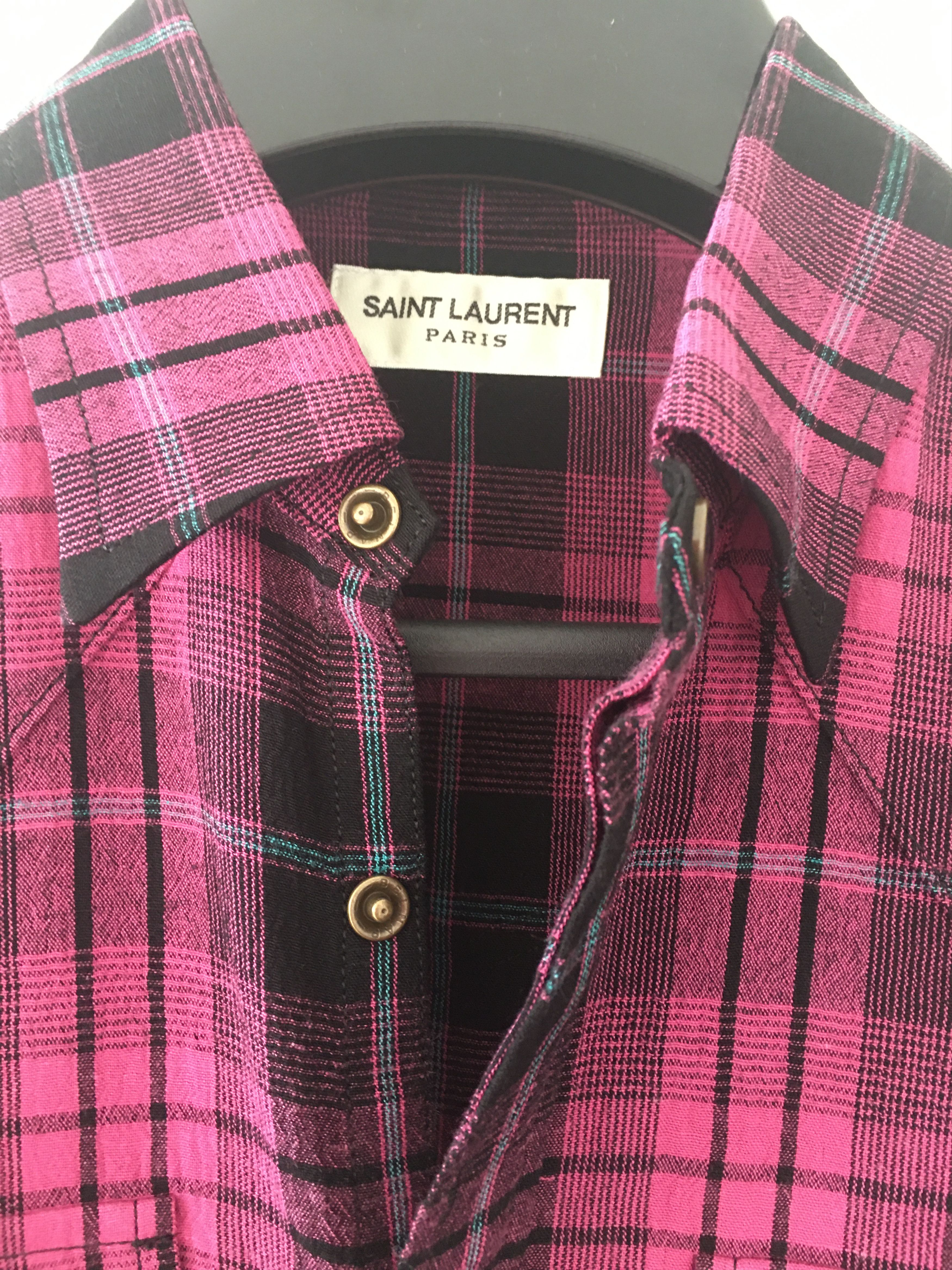 Saint Laurent Paris SS'21 Shirt Western Checkered Size US S / EU 44-46 / 1 - 2 Thumbnail