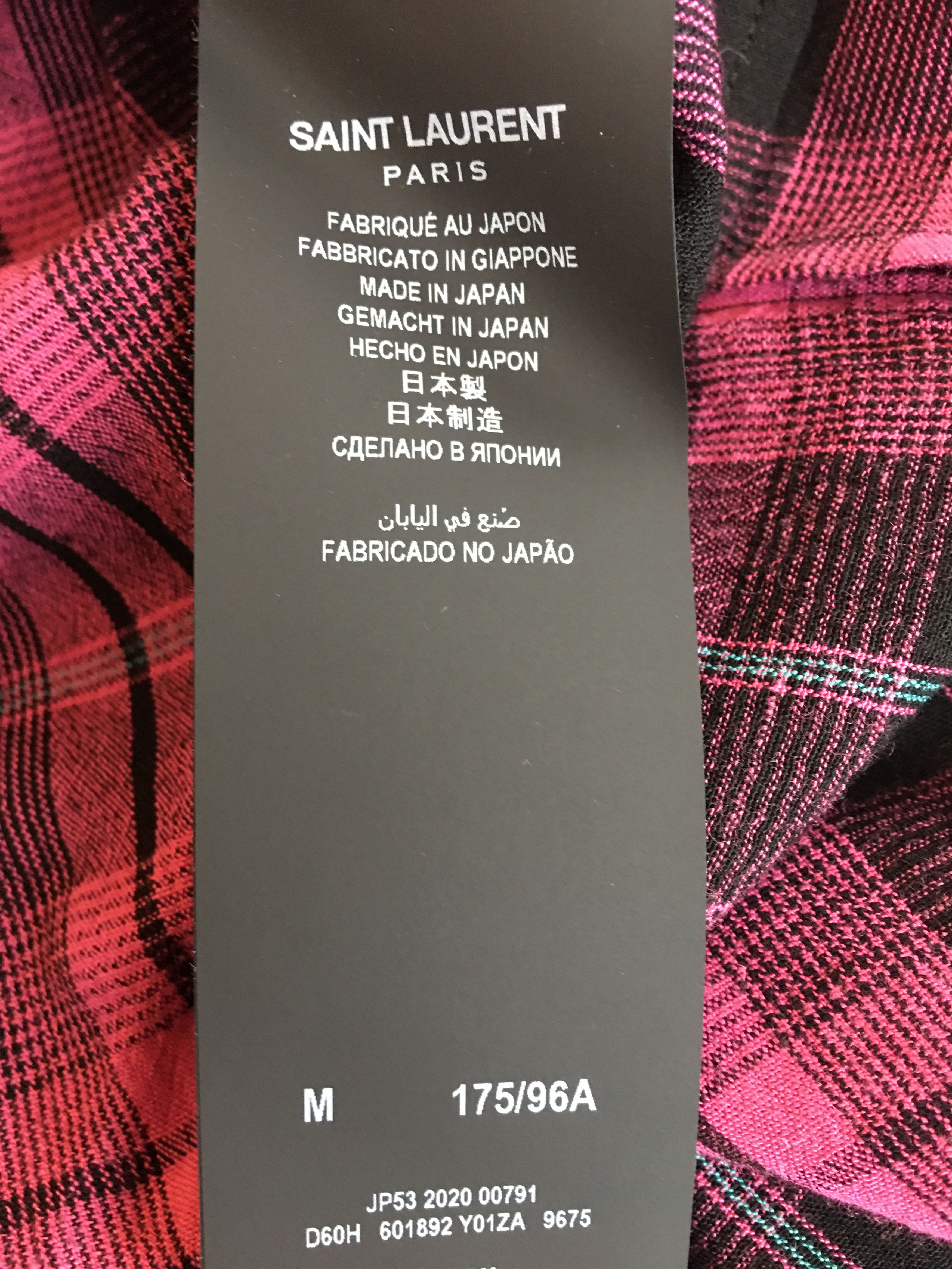 Saint Laurent Paris SS'21 Shirt Western Checkered Size US S / EU 44-46 / 1 - 5 Thumbnail