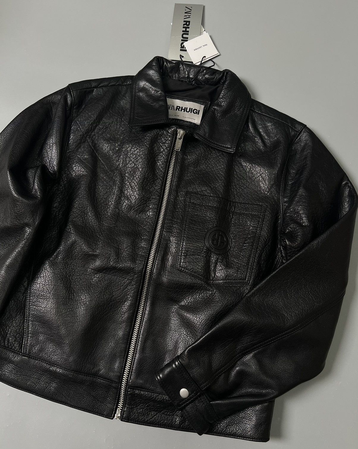 Rhude × Zara RHUDE x Zara NEW Cropped Leather Jacket Size US L / EU 52-54 / 3 - 3 Thumbnail
