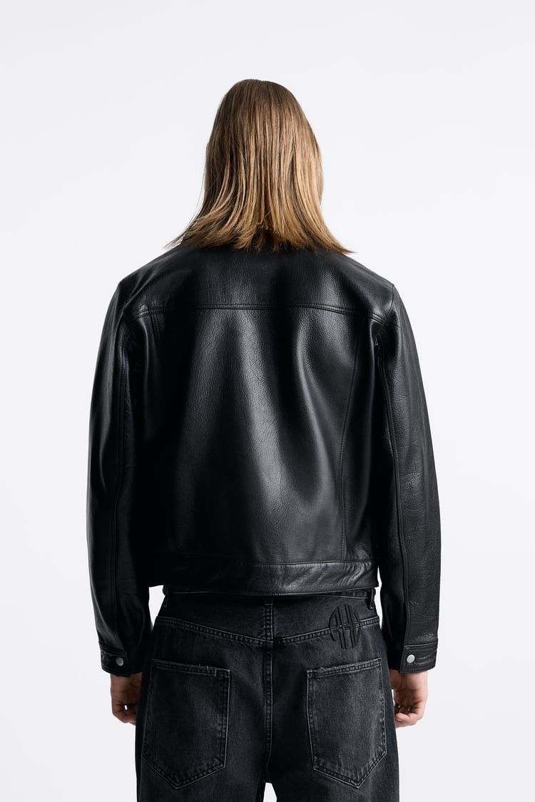 Rhude × Zara RHUDE x Zara NEW Cropped Leather Jacket Size US L / EU 52-54 / 3 - 5 Thumbnail