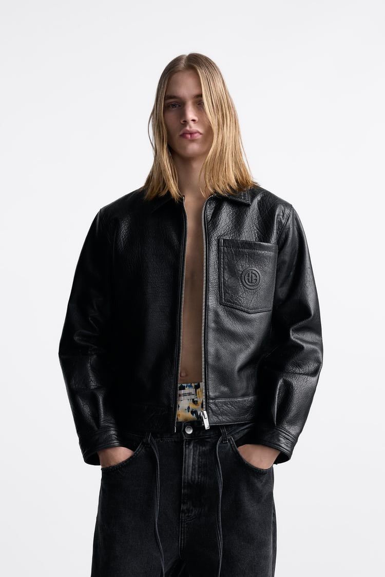 Rhude × Zara RHUDE x Zara NEW Cropped Leather Jacket Size US L / EU 52-54 / 3 - 2 Thumbnail