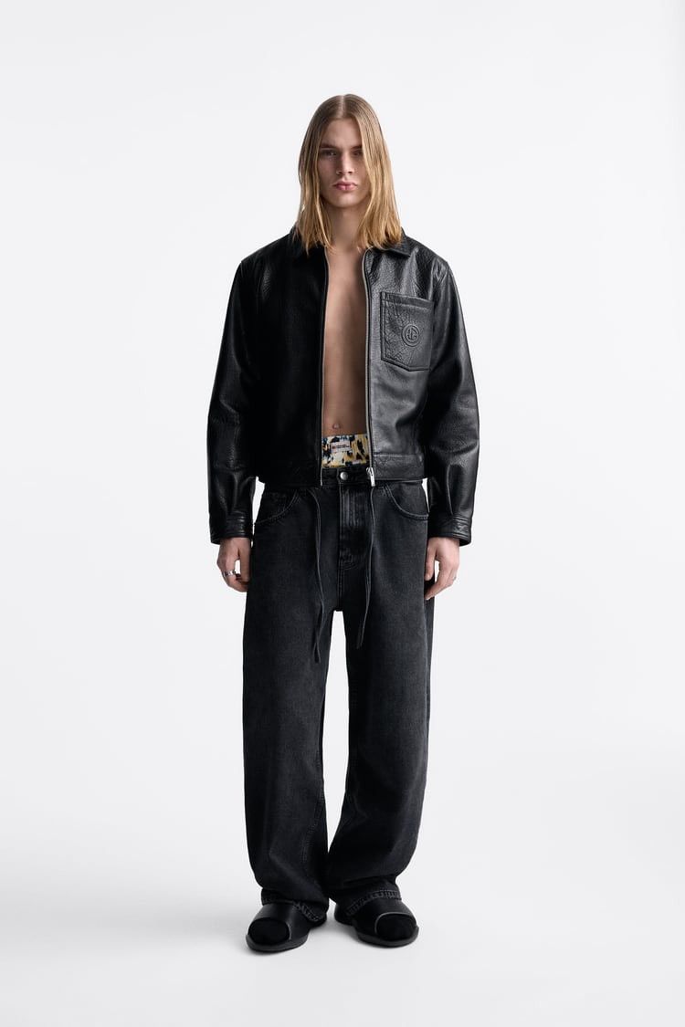 Rhude × Zara RHUDE x Zara NEW Cropped Leather Jacket Size US L / EU 52-54 / 3 - 8 Thumbnail
