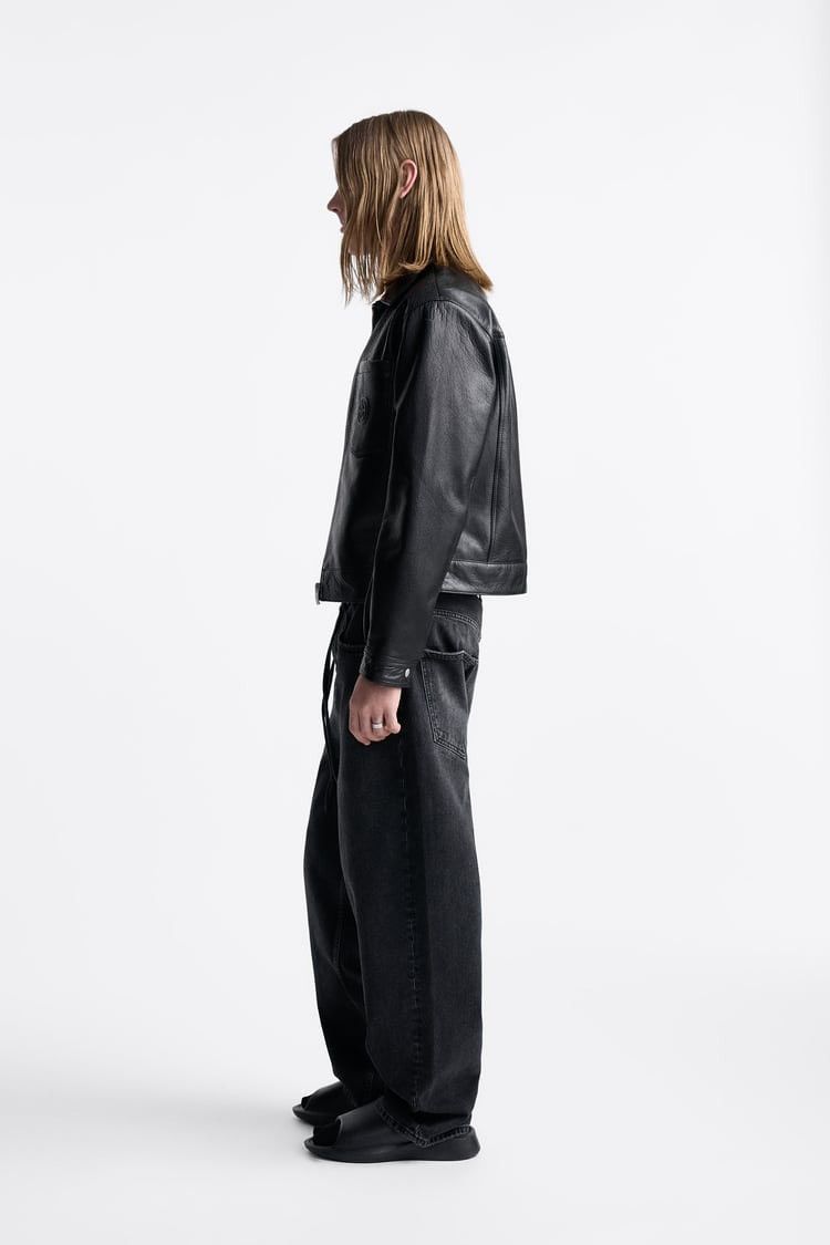 Rhude × Zara RHUDE x Zara NEW Cropped Leather Jacket Size US L / EU 52-54 / 3 - 6 Thumbnail