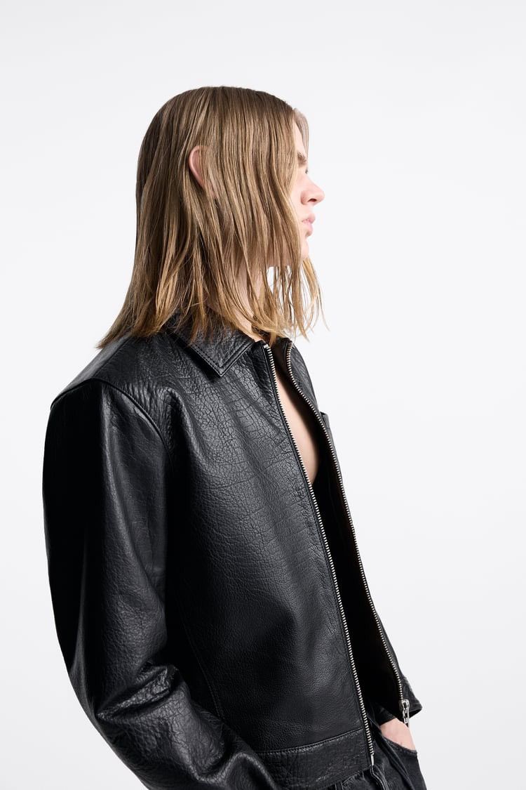 Rhude × Zara RHUDE x Zara NEW Cropped Leather Jacket Size US L / EU 52-54 / 3 - 7 Thumbnail
