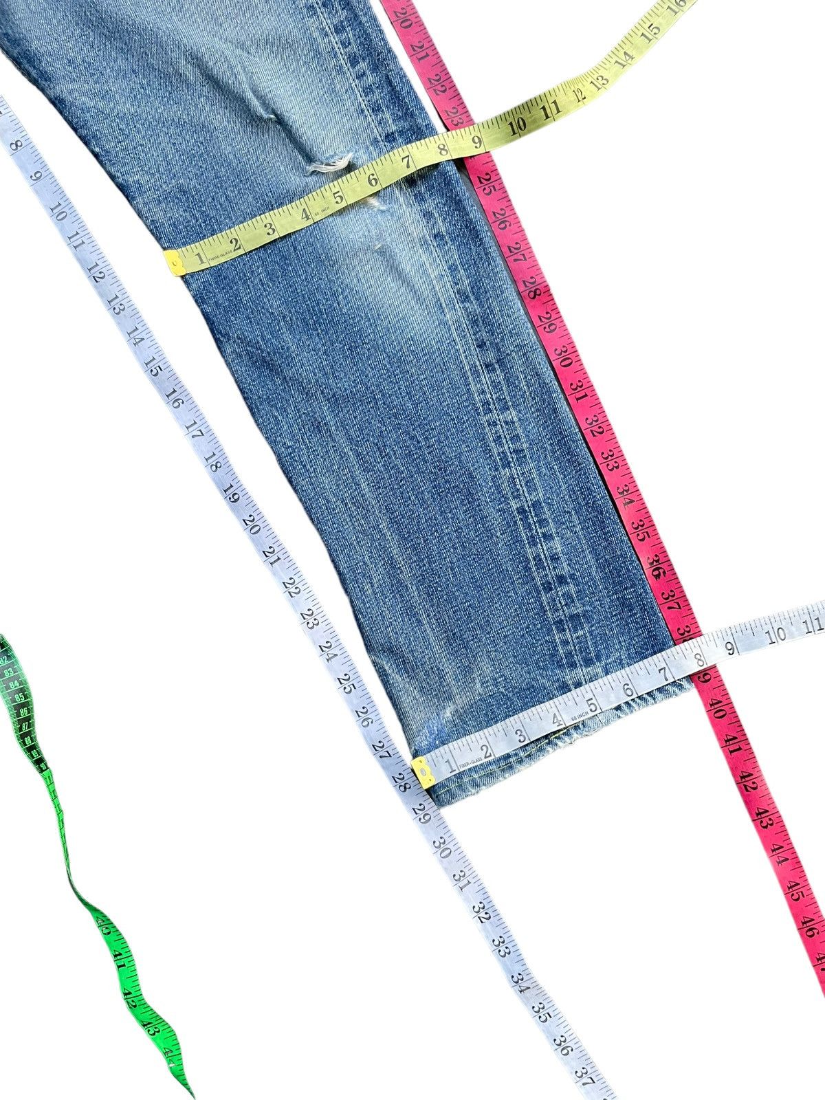 Levi's Vintage 1975 501 e Selvedge Distresed Denim Size US 29 - 24 Thumbnail