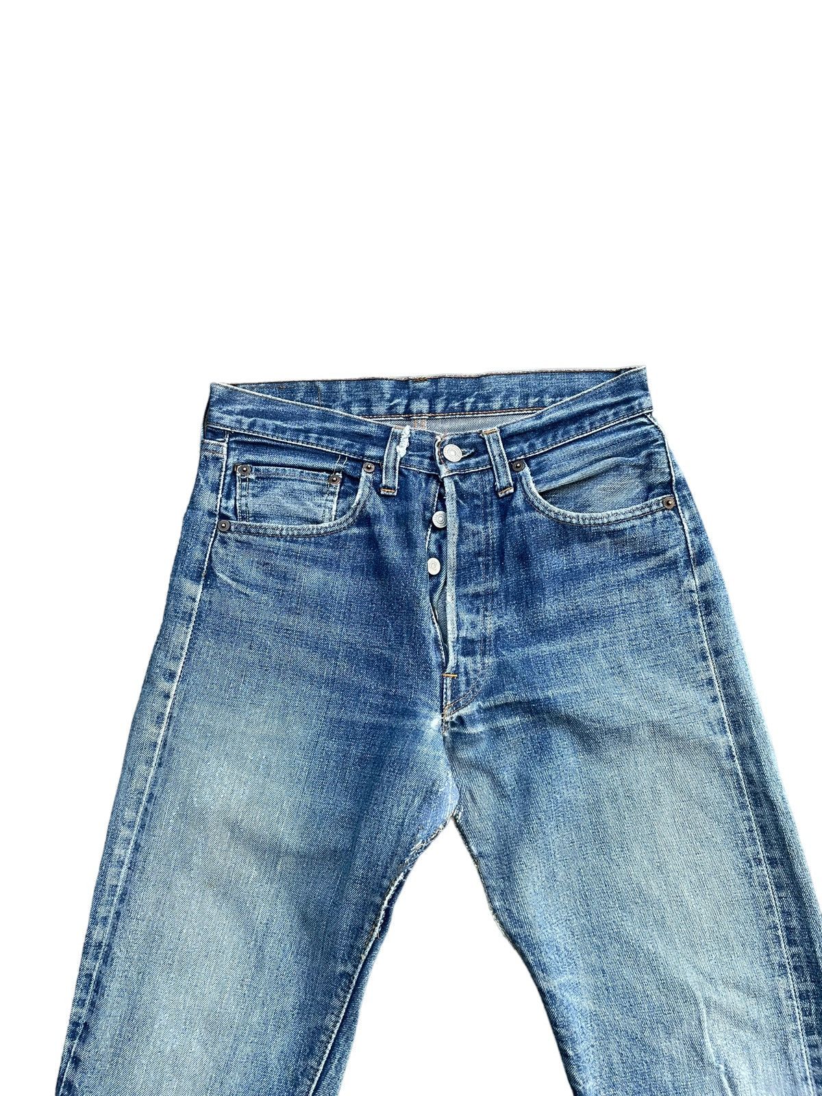 Levi's Vintage 1975 501 e Selvedge Distresed Denim Size US 29 - 4 Thumbnail