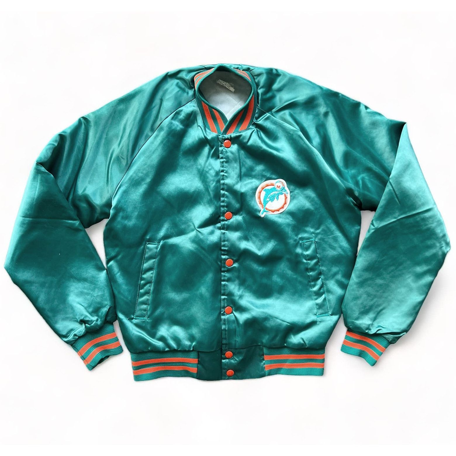 Vintage Chalkline Miami Dolphins Satin 1980s Jacket